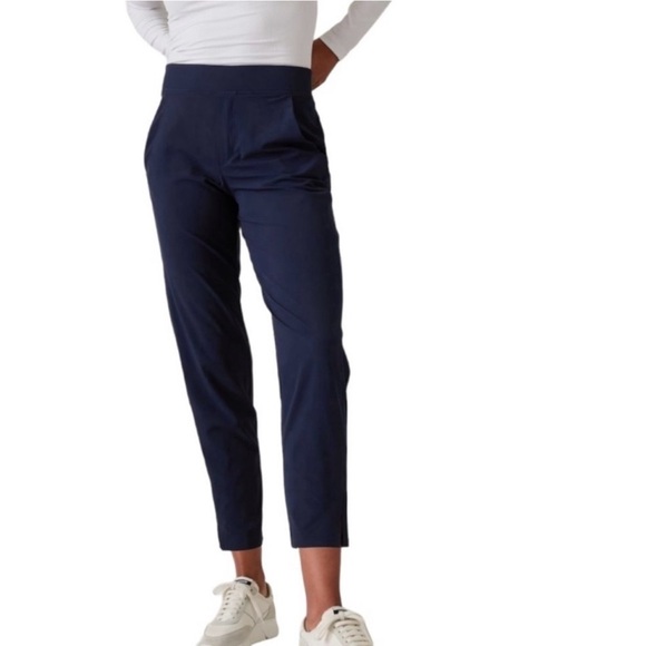 Athleta Brooklyn Ankle Pant in Navy Blue Women's Size 4 - Picture 2 of 6